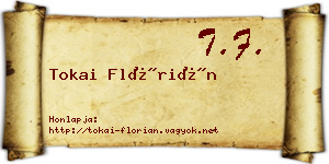 Tokai Flórián névjegykártya
